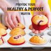 imageEfar 12Cup Muffin Pan Set of 3 Stainless Steel Cupcake Pan Tins NonToxic Metal Cupcake Tray for Baking Small Muffin Cakes Heavy Duty ampamp Regular Size Rust Free ampamp Dishwasher SafeSilver