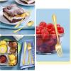 imageEfar 12Piece Kids Silverware Stainless Steel Toddler Kids Utensils Safe for PreschoolerChildren Includes 4 Forks 4 Spoons 4 Knife Slimline Adult Look ampamp Small Size Rust Free ampamp Dishwasher SafeGold
