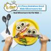 imageEfar 12Piece Kids Silverware Stainless Steel Toddler Kids Utensils Safe for PreschoolerChildren Includes 4 Forks 4 Spoons 4 Knife Slimline Adult Look ampamp Small Size Rust Free ampamp Dishwasher SafeBlack