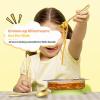 imageEfar 12Piece Kids Silverware Stainless Steel Toddler Kids Utensils Safe for PreschoolerChildren Includes 4 Forks 4 Spoons 4 Knife Slimline Adult Look ampamp Small Size Rust Free ampamp Dishwasher SafeGold