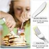 imageEfar 12Piece Kids Silverware Stainless Steel Toddler Kids Utensils Safe for PreschoolerChildren Includes 4 Forks 4 Spoons 4 Knife Slimline Adult Look ampamp Small Size Rust Free ampamp Dishwasher SafeSilver