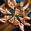 imageEfar 135 Inch Pizza Pan Set of 2 Nonstick Pizza Pie Pan Tray Platter Metal Round Baking Sheet Cooking Pan for Oven Durable ampamp Stainless Steel Core135Inch