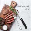 imageEfar 24Piece Silverware Set with Steak Knives Stainless Steel Flatware Cutlery Set Eating Utensils for 4 Spoons Forks Knives for Home Kitchen Simple Design ampamp Mirror Finish Dishwasher SafeSilver Mirror