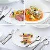 imageEfar 24Piece Silverware Set with Steak Knives and Organizer Square Stainless Steel Cutlery Flatware Set for 4 Basic Tableware Eating Utensil for Kitchen Mirror Polished ampamp Dishwasher SafeSilver