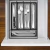 imageEfar 31Piece Silverware Set Stainless Steel Flatware Cutlery Set Service for 4 with Mesh Utensil Drawer Organizer Include ForksSpoonsKnivesSteak KnivesStraws Mirror Polish ampamp Dishwasher SafeSilver