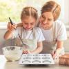 imageEfar 9Cup Muffin Pan Set of 2 Stainless Steel Muffin Pan Tin for Baking Metal Cupcake Pan Tray Nontoxic ampamp Healthy Oven ampamp Dishwasher Safe Regular Size  1137 x 1037 x 1 Inch