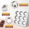 imageEfar 9Cup Muffin Pan Set of 2 Stainless Steel Muffin Pan Tin for Baking Metal Cupcake Pan Tray Nontoxic ampamp Healthy Oven ampamp Dishwasher Safe Regular Size  1137 x 1037 x 1 Inch