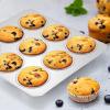 imageEfar 9Cup Muffin Pan Set of 2 Stainless Steel Muffin Pan Tin for Baking Metal Cupcake Pan Tray Nontoxic ampamp Healthy Oven ampamp Dishwasher Safe Regular Size  1137 x 1037 x 1 Inch