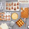 imageEfar 9Piece Baking Pan Set Stainless Steel Bakeware Sets for Sheet Cake Cookie Loaf Muffin Include Baking Sheet Round Square Rectangle Baking Pan ampamp Cooling Rack Dishwasher Safe9 Pieces Set