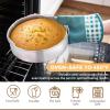 imageEfar 9Piece Baking Pan Set Stainless Steel Bakeware Sets for Sheet Cake Cookie Loaf Muffin Include Baking Sheet Round Square Rectangle Baking Pan ampamp Cooling Rack Dishwasher Safe6 Pieces Set