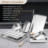 imageEfar 9Piece Baking Pan Set Stainless Steel Bakeware Sets for Sheet Cake Cookie Loaf Muffin Include Baking Sheet Round Square Rectangle Baking Pan ampamp Cooling Rack Dishwasher Safe9 Pieces Set