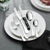 imageEfar Black Silverware Set with Organizer 49Piece Stainless Steel Flatware Cutlery Set for 8 with Tray and Steak Knives Kitchen Metal Eating Utensils Tableware Sets Mirror Polished ampamp Rust ProofSilver