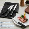 imageEfar Black Silverware Set with Organizer 49Piece Stainless Steel Flatware Cutlery Set for 8 with Tray and Steak Knives Kitchen Metal Eating Utensils Tableware Sets Mirror Polished ampamp Rust ProofSilver