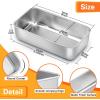 imageEfar Loaf Pan Set of 4 9x5 Inch Stainless Steel Bread Loaf Pan Metal Bakeware for Baking Bread Cake Meatloaf Brownies Healthy ampamp Non Toxic Easy Release ampamp Dishwasher SafeSilver