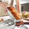 imageEfar Loaf Pan Set of 4 9x5 Inch Stainless Steel Bread Loaf Pan Metal Bakeware for Baking Bread Cake Meatloaf Brownies Healthy ampamp Non Toxic Easy Release ampamp Dishwasher SafeSilver