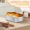 imageEfar Loaf Pan Set of 4 9x5 Inch Stainless Steel Bread Loaf Pan Metal Bakeware for Baking Bread Cake Meatloaf Brownies Healthy ampamp Non Toxic Easy Release ampamp Dishwasher SafeSilver