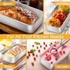 imageEfar Loaf Pan Set of 4 9x5 Inch Stainless Steel Bread Loaf Pan Metal Bakeware for Baking Bread Cake Meatloaf Brownies Healthy ampamp Non Toxic Easy Release ampamp Dishwasher SafeSilver