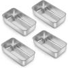 imageEfar Loaf Pan Set of 4 9x5 Inch Stainless Steel Bread Loaf Pan Metal Bakeware for Baking Bread Cake Meatloaf Brownies Healthy ampamp Non Toxic Easy Release ampamp Dishwasher SafeSilver