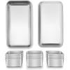 imageEfar Loaf Pan Set of 4 9x5 Inch Stainless Steel Bread Loaf Pan Metal Bakeware for Baking Bread Cake Meatloaf Brownies Healthy ampamp Non Toxic Easy Release ampamp Dishwasher SafeSilver