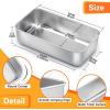 imageEfar Loaf Pan for Baking Bread 9 x 5 Inch Stainless Steel Baking Loaf Pans Metal Bakeware for Bread Meatloaf Cake Brownies Healthy ampamp Non Toxic Easy Release ampamp Dishwasher Safe  Set of 2Silver