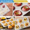 imageEfar Muffin Pan Set of 2 Stainless Steel Muffin Pan Tin for Baking 6Cup Metal Cupcake Pan Tray Nontoxic ampamp Healthy Oven ampamp Dishwasher Safe Regular Size  1144 x 712 x 125 inchSilver