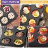 imageEfar Muffin Pan Set of 2 Stainless Steel Muffin Pan Tin for Baking 6Cup Metal Cupcake Pan Tray Nontoxic ampamp Healthy Oven ampamp Dishwasher Safe Regular Size  1144 x 712 x 125 inchBlack