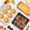 imageEfar Stainless Steel Baking Pan Set 9Piece Bakeware Sets for Cake Cookie Loaf Muffin Include Round Square Rectangle Baking Sheet Pan with Lid ampamp Cooling Rack Dishwasher Safe
