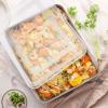 imageEfar Stainless Steel Baking Pan Set 9Piece Bakeware Sets for Cake Cookie Loaf Muffin Include Round Square Rectangle Baking Sheet Pan with Lid ampamp Cooling Rack Dishwasher Safe