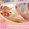 imageEfar Toddler Forks and Spoons Set 10Piece Stainless Steel Toddler Utensils Kids Safe Silverware for Self Feeding Healthy ampamp NonToxic Dishwasher SafeGold Mirror