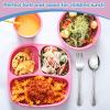 imageEfar Toddler Forks and Spoons Set 10Piece Stainless Steel Toddler Utensils Kids Safe Silverware for Self Feeding Healthy ampamp NonToxic Dishwasher SafeSilver Mirror