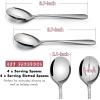 imageHammered Serving Spoons Efar 8Piece Metal Serving Utensils Set  Solid Spoon x 4 Slotted Spoon x 4 Stainless Steel Hostess Tablespoons Set Serve for Catering Buffet Party Kitchen Restaurant