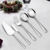 imageHammered Serving Utensils Efar 5Piece Stainless Steel Hostess Serving Set for Buffet Party Kitchen Restaurant Mirror Finished ampamp Dishwasher SafeHammered Handle