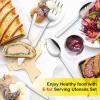 imageHeavy Duty Serving Utensils Efar 5Piece Stainless Steel Serving Spoons Slotted Serving Spoon Serving Fork Butter Spreader Pie Server for Party Buffet Catering Mirror Finish ampamp Dishwasher Safe