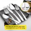 imageHeavy Duty Serving Utensils Efar 5Piece Stainless Steel Serving Spoons Slotted Serving Spoon Serving Fork Butter Spreader Pie Server for Party Buffet Catering Mirror Finish ampamp Dishwasher Safe
