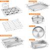 imageToaster Oven Bakeware Set Efar 8Piece Stainless Steel Small Baking Pan Set Include 6Inch Cake PanRectangle Baking PanCookie Sheet with RackMuffinLoafPizza Pan NonToxic ampamp Dishwasher Safe8 Pieces