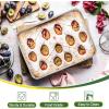 imageToaster Oven Bakeware Set Efar 8Piece Stainless Steel Small Baking Pan Set Include 6Inch Cake PanRectangle Baking PanCookie Sheet with RackMuffinLoafPizza Pan NonToxic ampamp Dishwasher Safe3 Pieces
