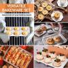 imageToaster Oven Baking Pans set Efar 4Piece Stainless Steel Bakeware Set Include Rectangle Cake PanBaking Cookie Sheet with RackMuffin NonToxic ampamp Heavy Duty Dishwasher Safe