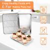 imageToaster Oven Baking Pans set Efar 4Piece Stainless Steel Bakeware Set Include Rectangle Cake PanBaking Cookie Sheet with RackMuffin NonToxic ampamp Heavy Duty Dishwasher Safe
