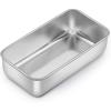 imageEfar Loaf Pan Set of 4 9x5 Inch Stainless Steel Bread Loaf Pan Metal Bakeware for Baking Bread Cake Meatloaf Brownies Healthy ampamp Non Toxic Easy Release ampamp Dishwasher SafeSilver