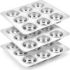 imageEfar Stainless Steel Muffin Pan Set of 3 9Cup Muffin Pan Tin for Baking Metal Cupcake Pan Tray Nontoxic ampamp Healthy Oven ampamp Dishwasher Safe Regular Size  1137 x 1037 x 1 Inch