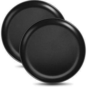 imageEfar 135 Inch Pizza Pan Set of 2 Nonstick Pizza Pie Pan Tray Platter Metal Round Baking Sheet Cooking Pan for Oven Durable ampamp Stainless Steel Core12Inch