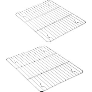 imageEfar Baking Cooling Rack Set of 2 Stainless Steel Metal Roasting Cooking Racks Size  153x1125 Non Toxic ampamp Rust Free Oven ampamp Dishwasher Safe97 x 73