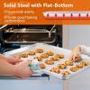 imageEfar Baking Cookie Sheet Set of 2 124x97 Stainless Steel Baking Sheet Pan for Oven with 50 Parchment Paper Rectangle Baking Tray for Cooking Roasting Rust Free ampamp Heavy Duty Dishwasher Safe2