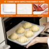 imageEfar Baking Cookie Sheet Set of 2 124x97 Stainless Steel Baking Sheet Pan for Oven with 50 Parchment Paper Rectangle Baking Tray for Cooking Roasting Rust Free ampamp Heavy Duty Dishwasher Safe2