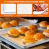 imageEfar Baking Cookie Sheet Set of 2 124x97 Stainless Steel Baking Sheet Pan for Oven with 50 Parchment Paper Rectangle Baking Tray for Cooking Roasting Rust Free ampamp Heavy Duty Dishwasher Safe2