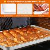 imageEfar Baking Cookie Sheet Set of 2 124x97 Stainless Steel Baking Sheet Pan for Oven with 50 Parchment Paper Rectangle Baking Tray for Cooking Roasting Rust Free ampamp Heavy Duty Dishwasher Safe2