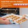 imageEfar Baking Cookie Sheet Set of 2 124x97 Stainless Steel Baking Sheet Pan for Oven with 50 Parchment Paper Rectangle Baking Tray for Cooking Roasting Rust Free ampamp Heavy Duty Dishwasher Safe2