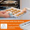 imageEfar Baking Cookie Sheet Set of 2 124x97 Stainless Steel Baking Sheet Pan for Oven with 50 Parchment Paper Rectangle Baking Tray for Cooking Roasting Rust Free ampamp Heavy Duty Dishwasher Safe2