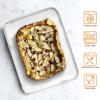 imageEfar Baking Cookie Sheet Set of 2 124x97 Stainless Steel Baking Sheet Pan for Oven with 50 Parchment Paper Rectangle Baking Tray for Cooking Roasting Rust Free ampamp Heavy Duty Dishwasher Safe2