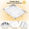 imageEfar Cookie Sheet for Baking 18x13 Stainless Steel Baking Sheet Pan for Oven Large Non Toxic Metal Baking Tray for Cake Cookies Healthy ampamp Rust Free Mirror Finish ampamp Dishwasher Safe 1 Pack2